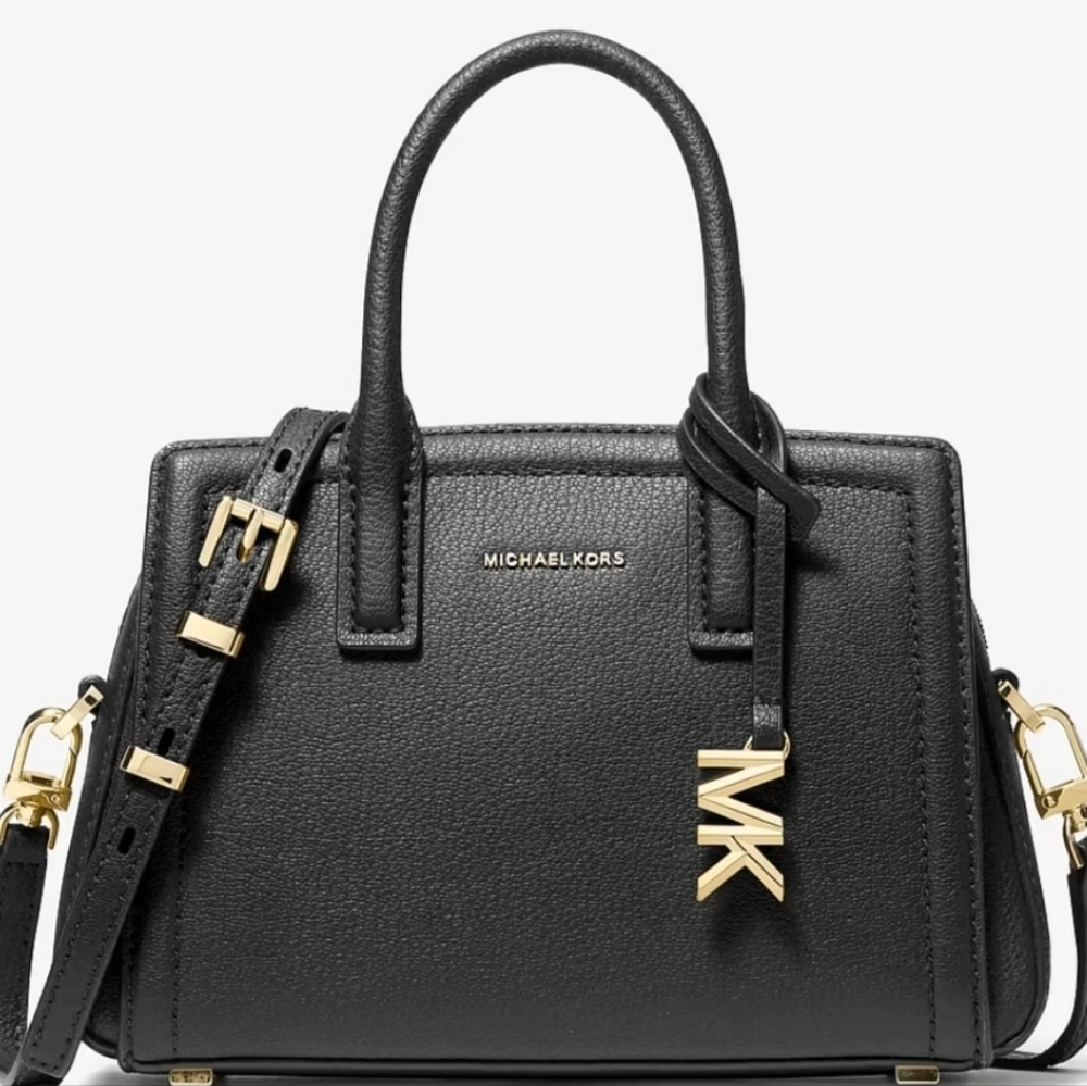 Michael Kors Laila Extra-Small Leather Crossbody Bag.